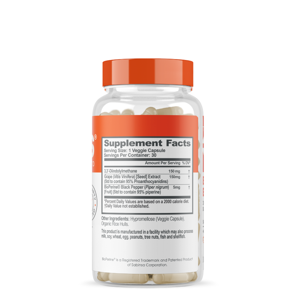 Genius Estrogen Balance Supplement Back Label