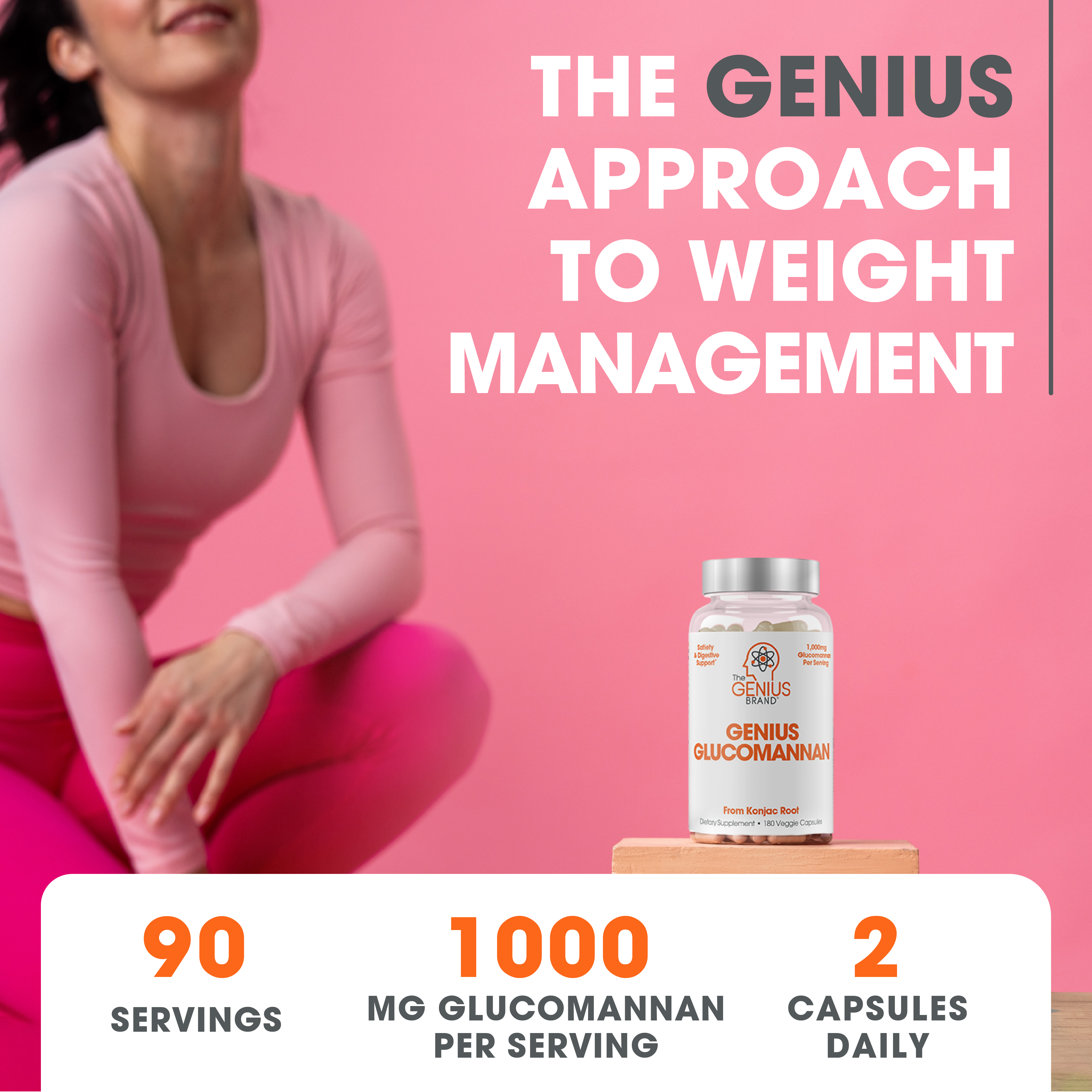 Genius Glucomannan for Appetite Control, Digestion, and Wellness