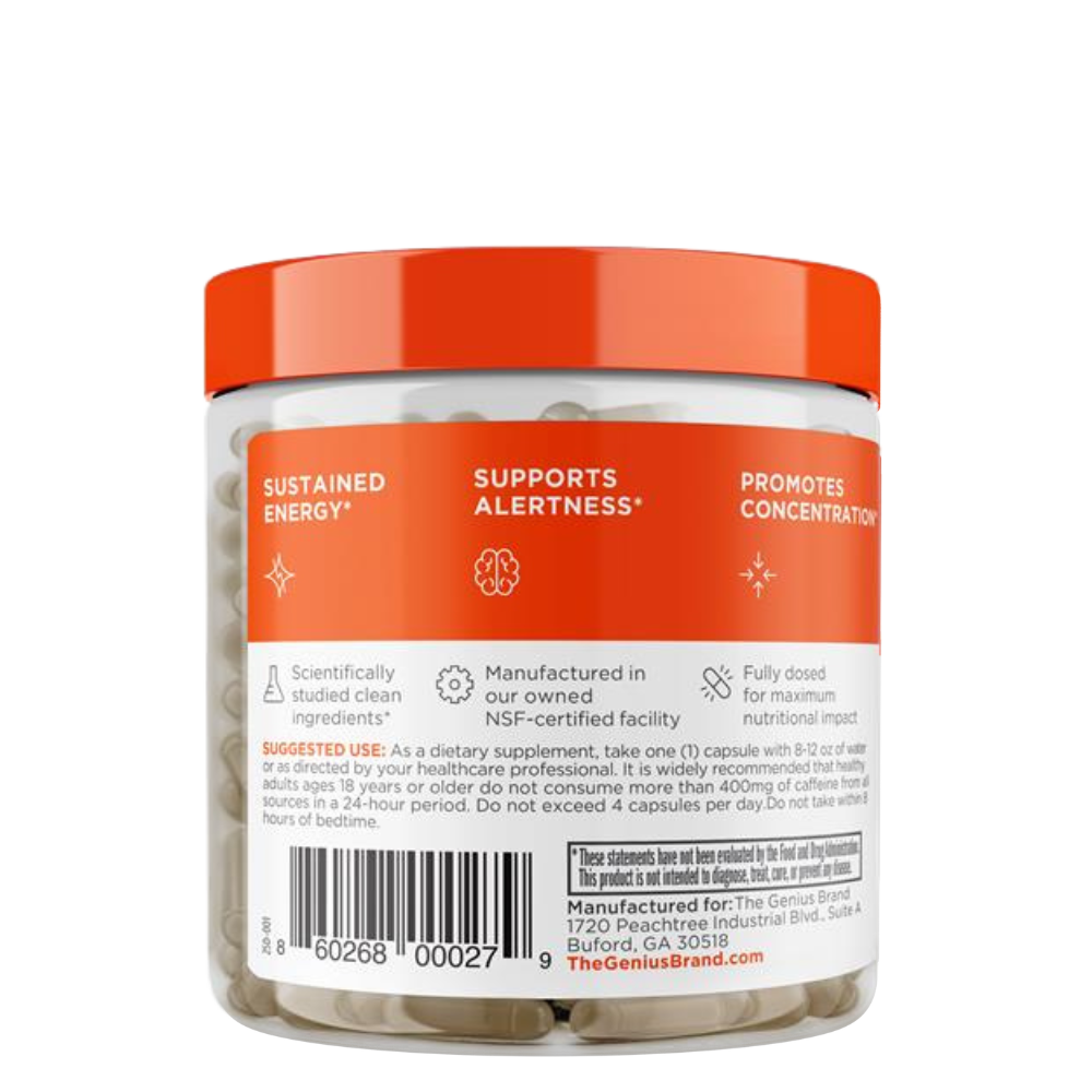 Genius Caffeine for Smooth Energy and Mental Focus