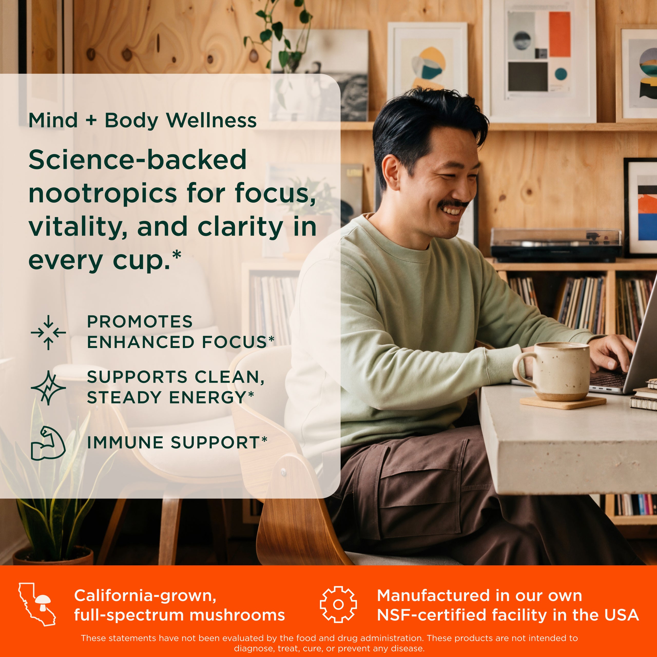Genius Mushroom Latte to Support Focus and Vitality