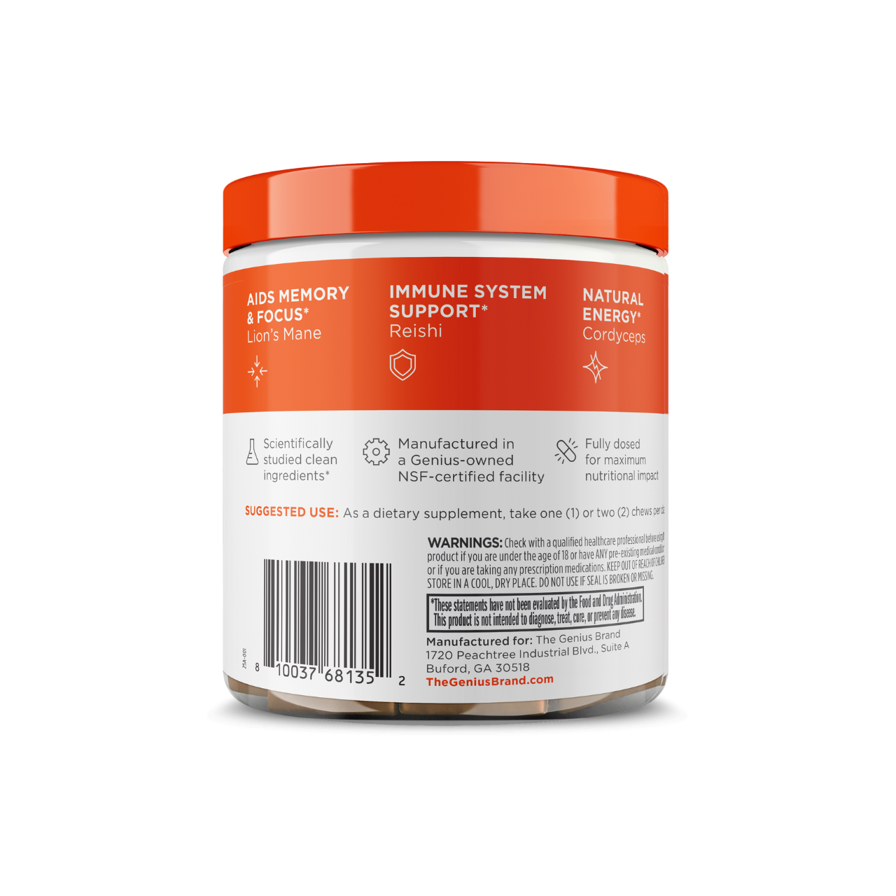 Genius Mushroom Soft Chews for Focus, Energy, and Wellness